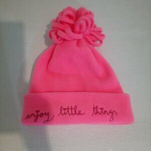 Agatha Ruiz De La Prada pink fleece hat nwt